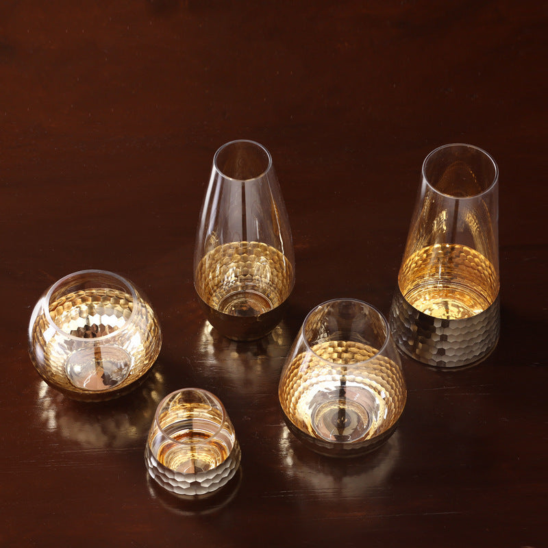 Transparent Honeycomb Glass Vase
