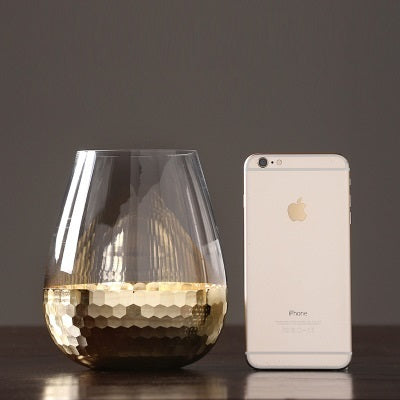 Transparent Honeycomb Glass Vase