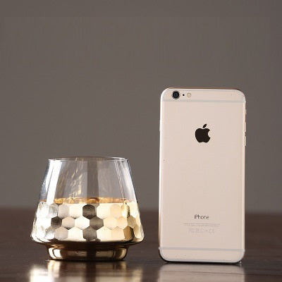 Transparent Honeycomb Glass Vase