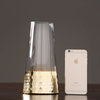 Transparent Honeycomb Glass Vase