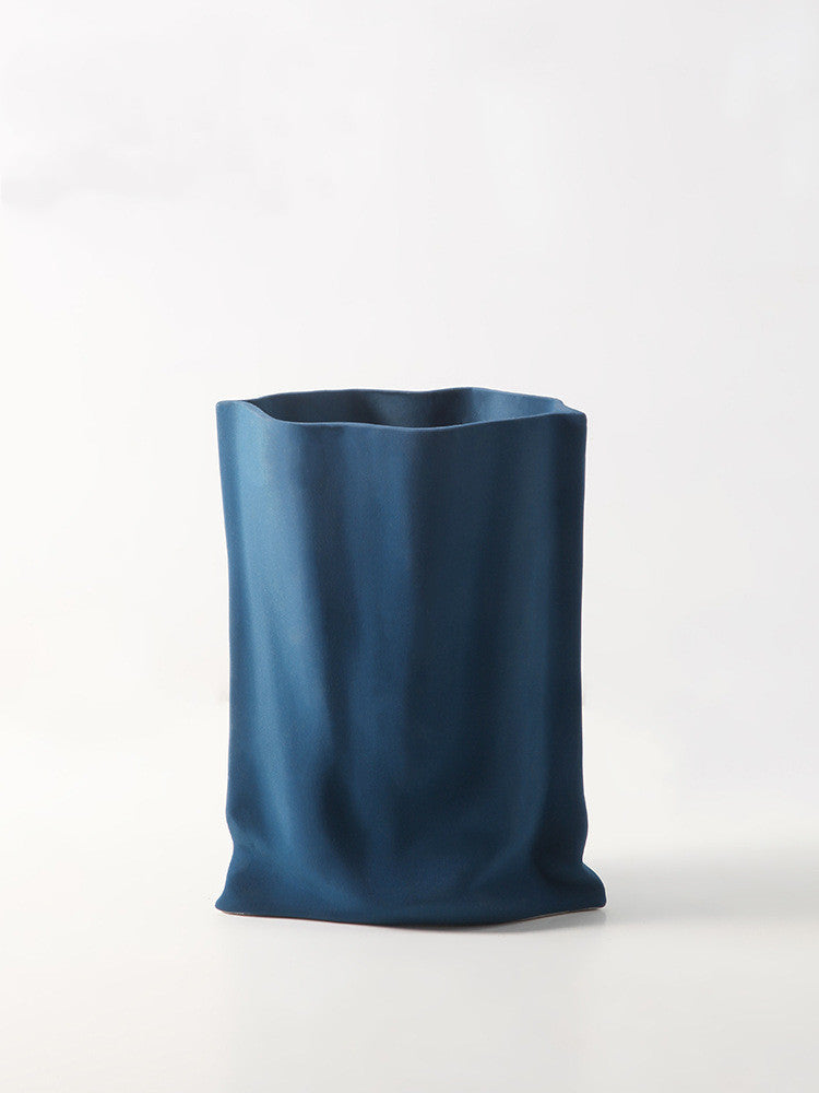 Electroplated Silver Ceramic Vase