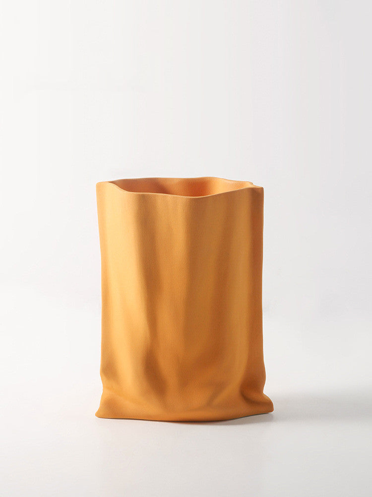 Electroplated Silver Ceramic Vase
