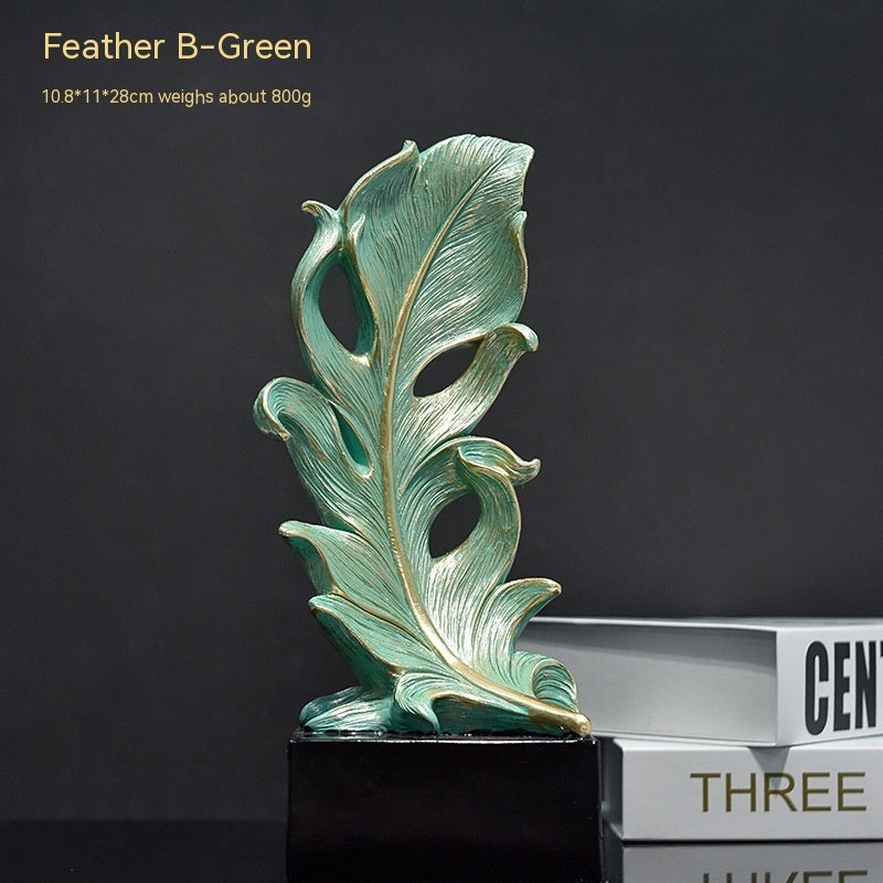 Abstract Feather Shape Sculpture