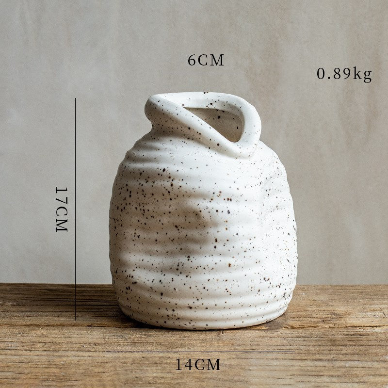 Modern Speckled Ceramic Vase