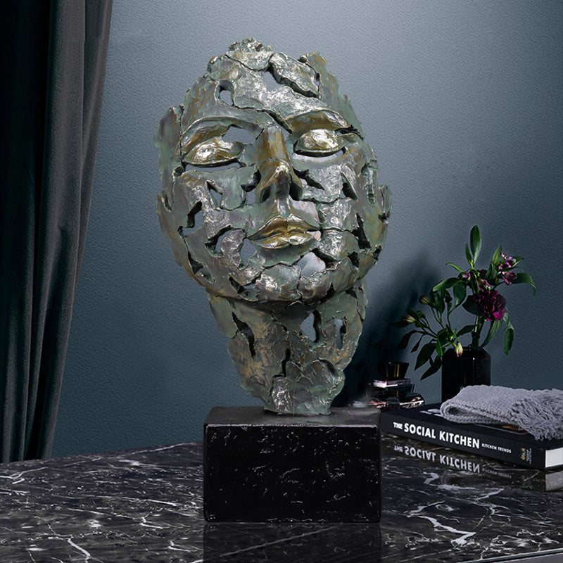 European Retro Abstract Face Mask Ornament