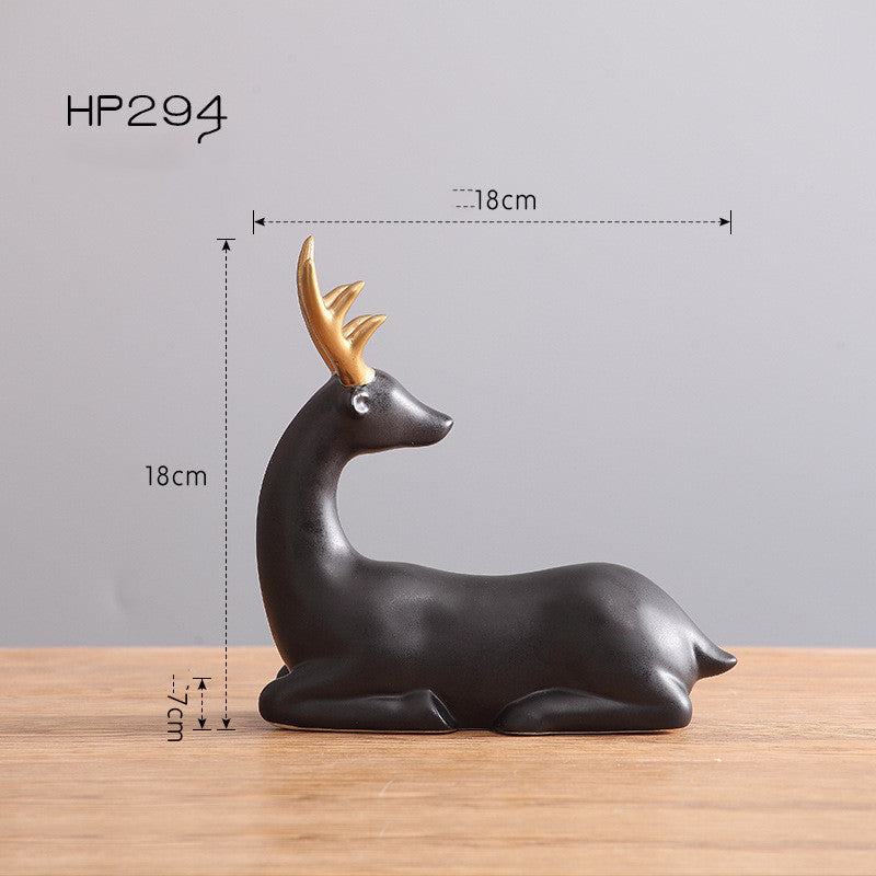Porcelain Nordic Elk Home Decoration