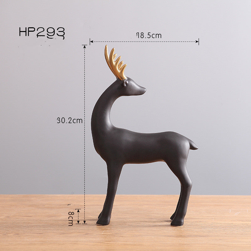 Porcelain Nordic Elk Home Decoration