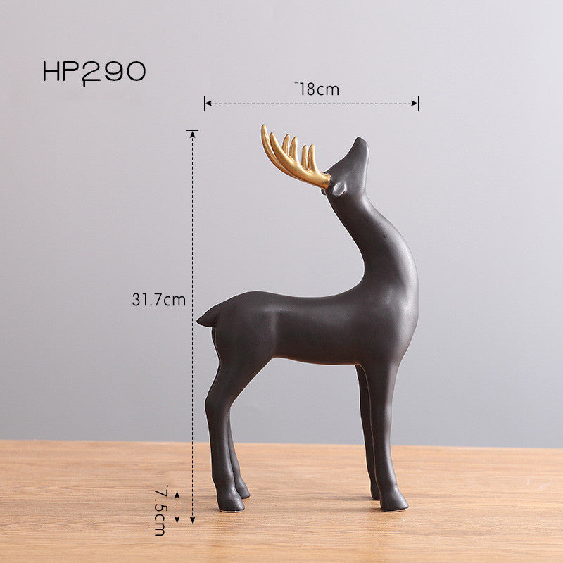Porcelain Nordic Elk Home Decoration