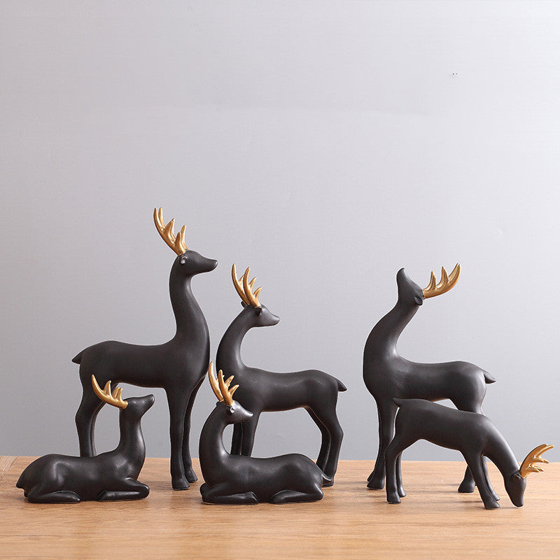 Porcelain Nordic Elk Home Decoration
