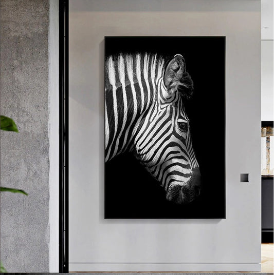 Black And White Zebra Wall Art Canvas Painting Wall Poster Living for Room Decor