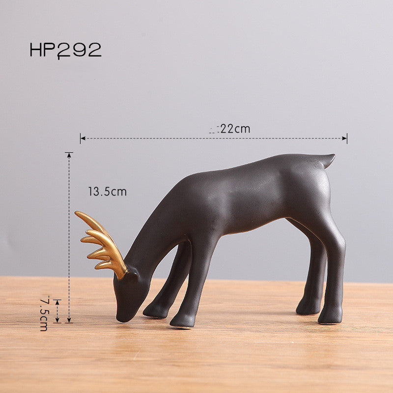 Porcelain Nordic Elk Home Decoration