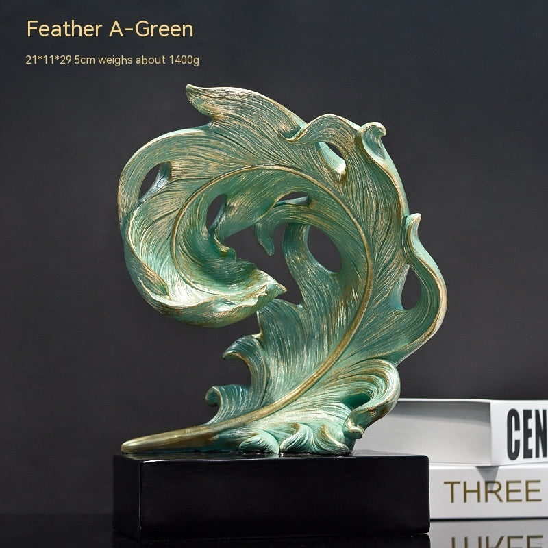 Abstract Feather Shape Sculpture