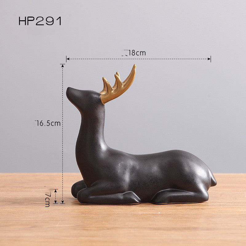 Porcelain Nordic Elk Home Decoration