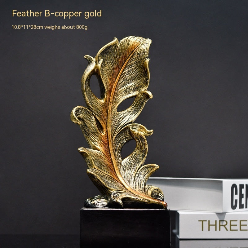 Abstract Feather Shape Sculpture