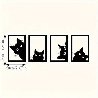 Black Cat Metal Wall Decoration