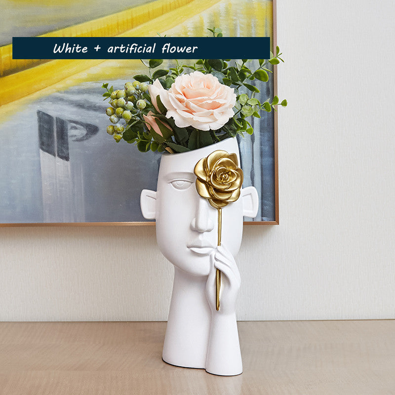 Creative Face Ceramic Vase