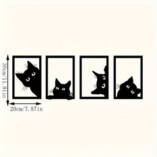 Black Cat Metal Wall Decoration