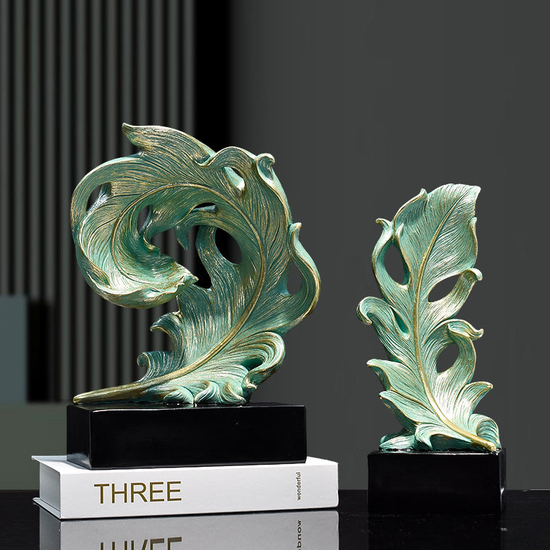 Abstract Feather Shape Sculpture