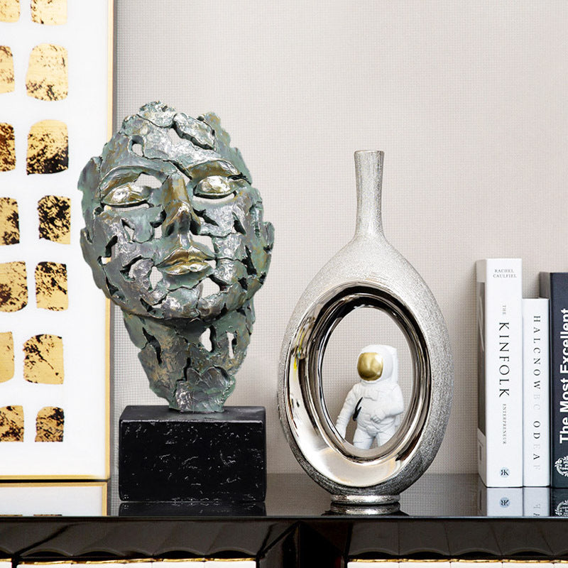 European Retro Abstract Face Mask Ornament