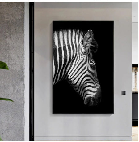 Black And White Zebra Wall Art Canvas Painting Wall Poster Living for Room Decor
