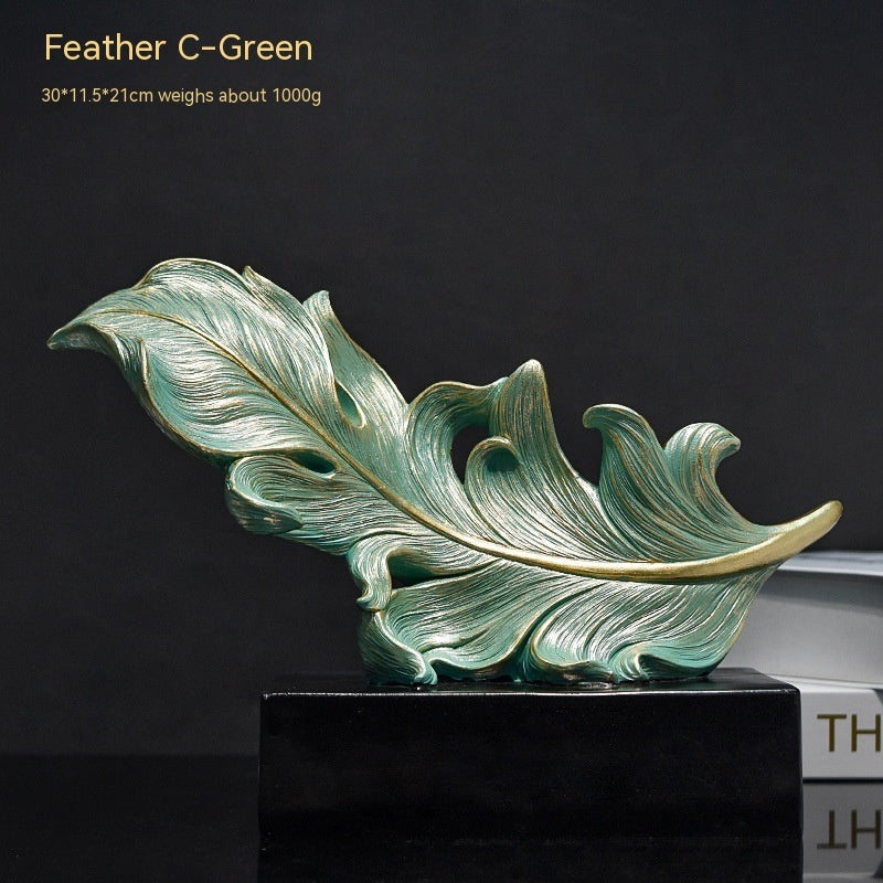 Abstract Feather Shape Sculpture