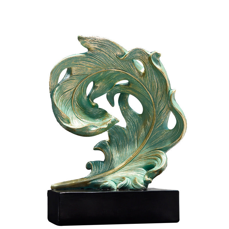 Abstract Feather Shape Sculpture