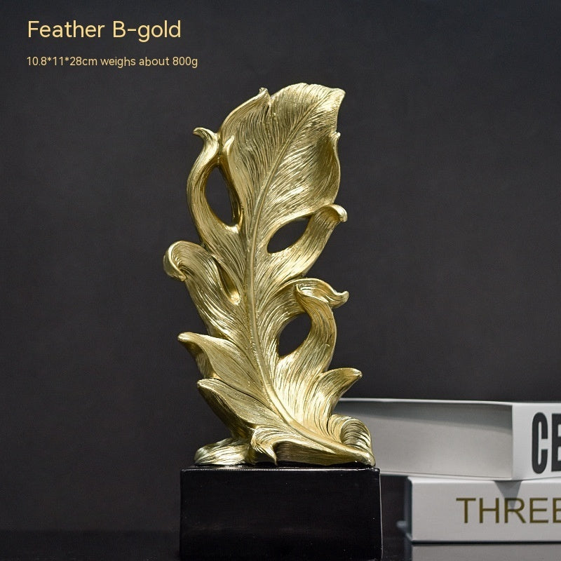 Abstract Feather Shape Sculpture