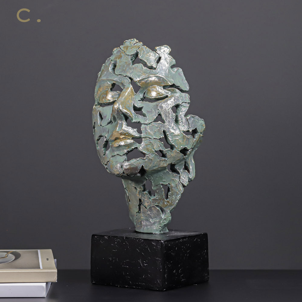 European Retro Abstract Face Mask Ornament